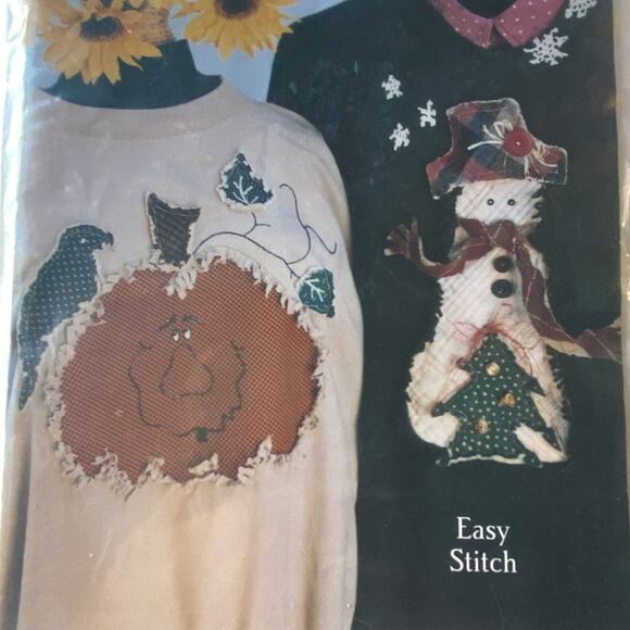 Keeping You In Stitches KS178 Pattern Pudgy Punkin and Snowman Shirt Vintage - Picture 1 of 6